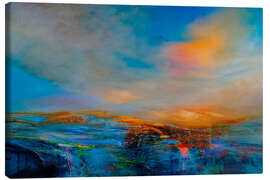 Canvastavla In the Evening Light - Abstracted Landscape - Annette Schmucker