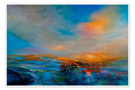 Tavla In the Evening Light - Abstracted Landscape - Annette Schmucker
