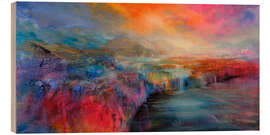 Holzbild New beginning - Weite Küstenlandschaft - Annette Schmucker