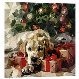 Akrylglastavla Christmas puppy