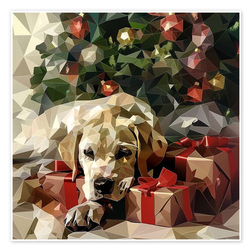 Plakat Christmas puppy