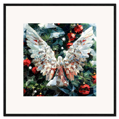 Impression artistique encadrée Christmas angel