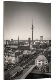 Trätavla Berlin skyline with TV tower - Jan Christopher Becke