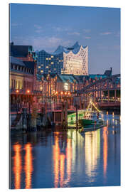 Gallery print Elbphilharmonie and Speicherstadt in the evening - Jan Christopher Becke