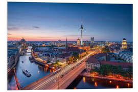 Hartschaumbild Berlin bei Nacht