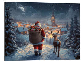 Galleriataulu Vintage Christmas Santa Claus &amp; Reindeer