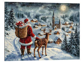 Galleriataulu Vintage Christmas Santa Claus &amp; Reindeer