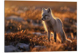 Gallery Print Polarfuchs in der Tundra Norwegens im Abendlicht
