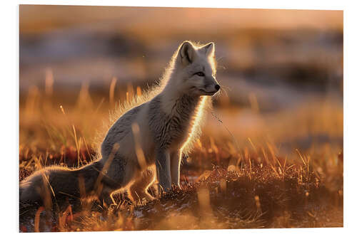 Cuadro de PVC Arctic fox in the tundra of Norway
