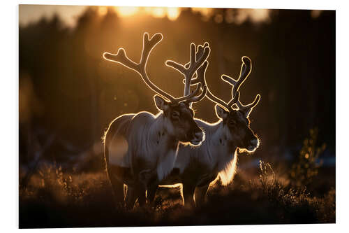 Cuadro de PVC Reindeer in the Norwegian tundra