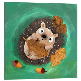Gallery Print Igel mit Blätter