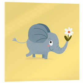 Obraz na szkle akrylowym Sweet Elephant - Julia Reyelt