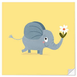 Wandsticker Süßer Baby-Elefant