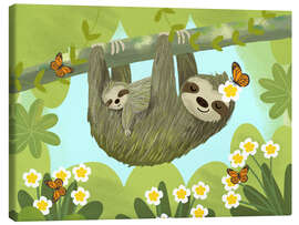 Tableau sur toile Sleeping sloths - Julia Reyelt