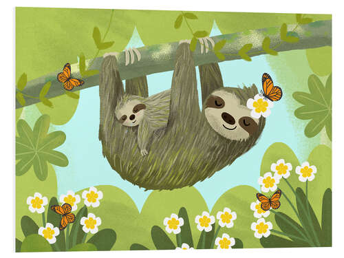 Quadro em PVC Sleeping sloths