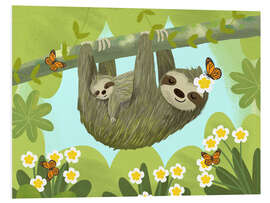 Quadro em PVC Sleeping sloths - Julia Reyelt