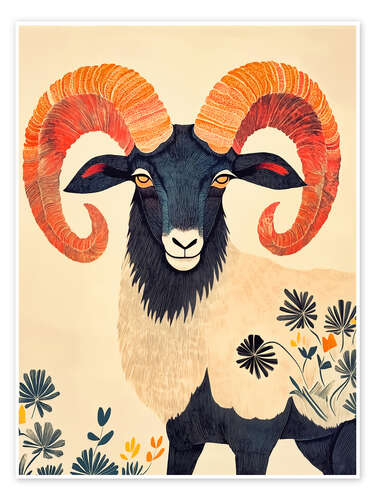 Poster Boho Capricorn