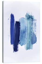 Canvas print Abstract blue tones of the sea - Studio Nahili
