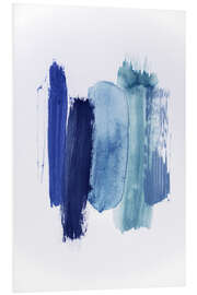 Tableau en PVC Tons bleus abstraits de la mer - Studio Nahili