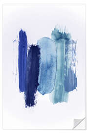 Vinilo para la pared Tonos azules abstractos del mar. - Studio Nahili