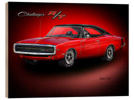Cuadro de madera 1870 Dodge Challenger RT - Michael Fishel