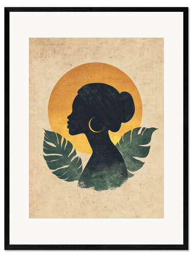 Impresión de arte enmarcada African beauty