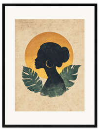 Impresión de arte enmarcada African beauty