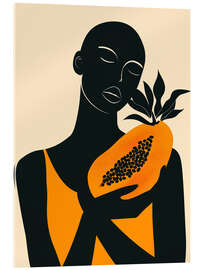 Obraz na szkle akrylowym Beauty with papaya