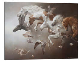 Tableau en plexi-alu Les chevaux de Neptune - Johnny Palacios