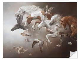 Sticker mural Les chevaux de Neptune - Johnny Palacios