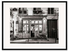 Gerahmter Kunstdruck Kleine Bar in Paris