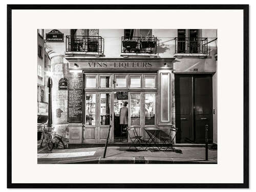 Plakat artystyczny premium w ramie Small bar in Paris