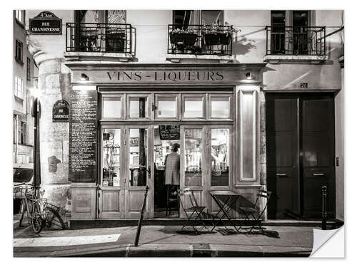 Wandsticker Kleine Bar in Paris
