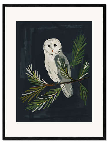 Ingelijste kunstdruk Night Owl