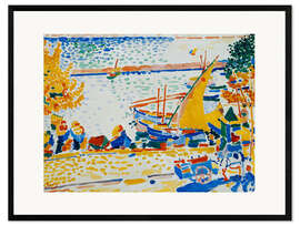 Impression artistique encadrée Port de Collioure, le cheval blanc, 1905