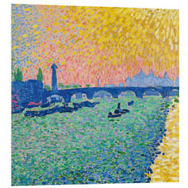 Foam board print Waterloo Bridge, 1906