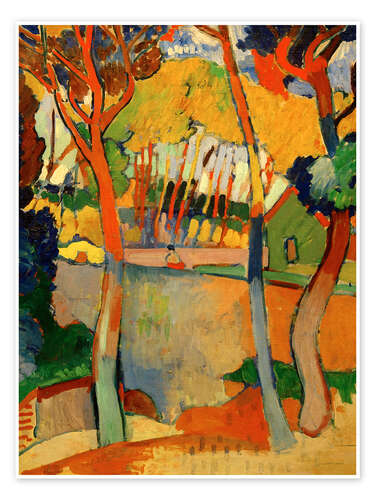 Póster L’Estaque (Three Trees, L’Estaque), 1906