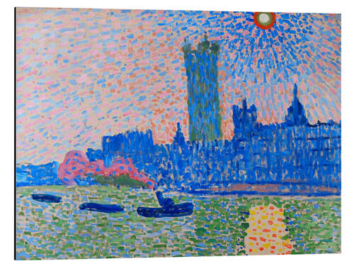 Alumiinitaulu The Thames and the Houses of Parliament, 1905