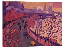 Stampa su vetro acrilico The Westminster Bridge, 1906