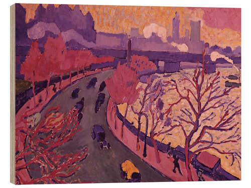 Wood print The Westminster Bridge, 1906