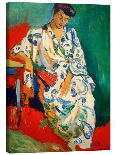 Stampa su tela Madame Matisse with kimono, 1905