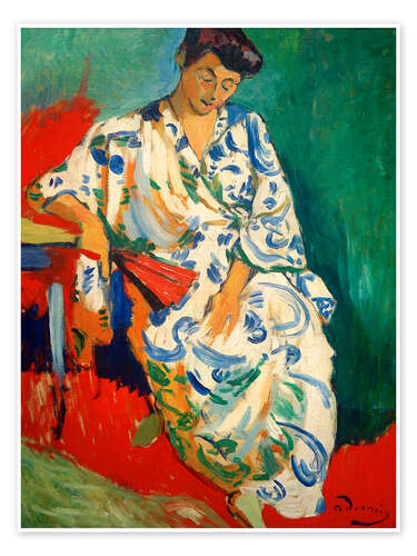 Poster Madame Matisse with kimono, 1905