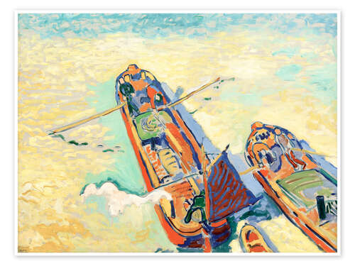 Poster The two barges, 1906