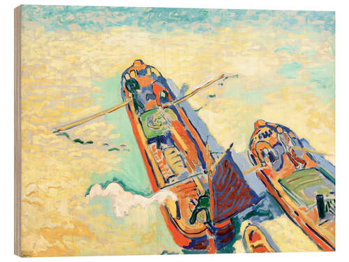 Wood print The two barges, 1906
