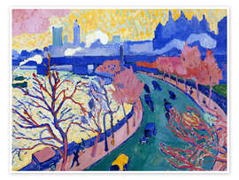 Wandbild Charing Cross Bridge in London, 1906 - André Derain