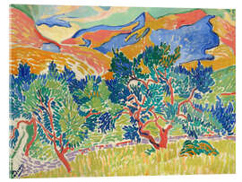 Cuadro de metacrilato Mountains in Collioure, Les Montagnes à Collioure, 1905 - André Derain