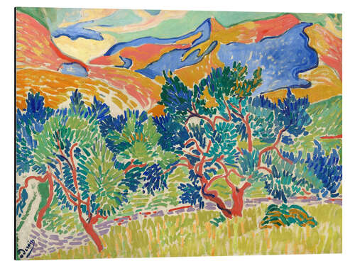 Alubild Berge in Collioure, Les Montagnes à Collioure, 1905