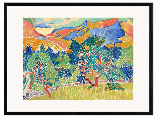 Impression artistique encadrée Montagnes à Collioure, Les Montagnes à Collioure, 1905