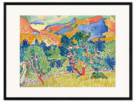 Impression artistique encadrée Montagnes à Collioure, Les Montagnes à Collioure, 1905 - André Derain
