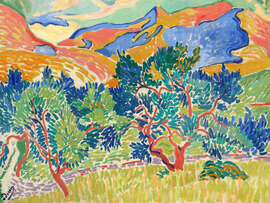 Magnettafel Berge in Collioure, Les Montagnes à Collioure, 1905